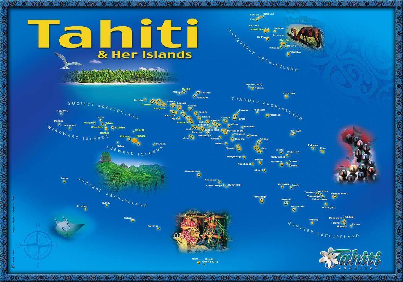 french polynesia map tahiti